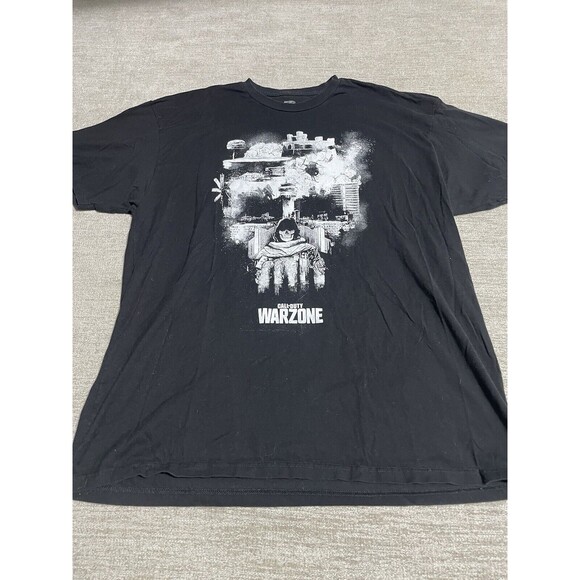 Call Of Duty Warzone Shirt Men’s 2XLB Graphic Tee Black Short Sleeve - Picture 1 of 11